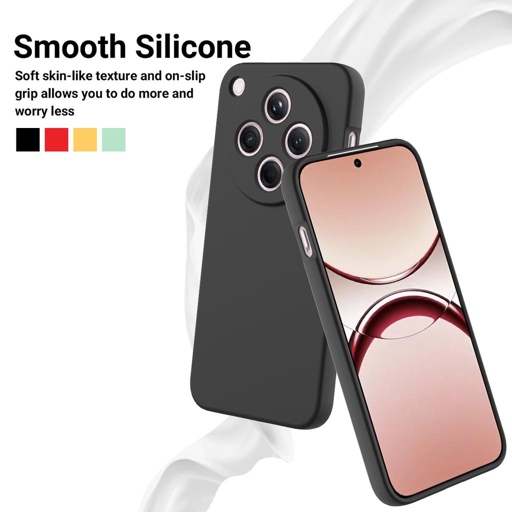 For Oppo Find X8 5G Liquid Silicone Case Phone Back Cover with Hand Strap