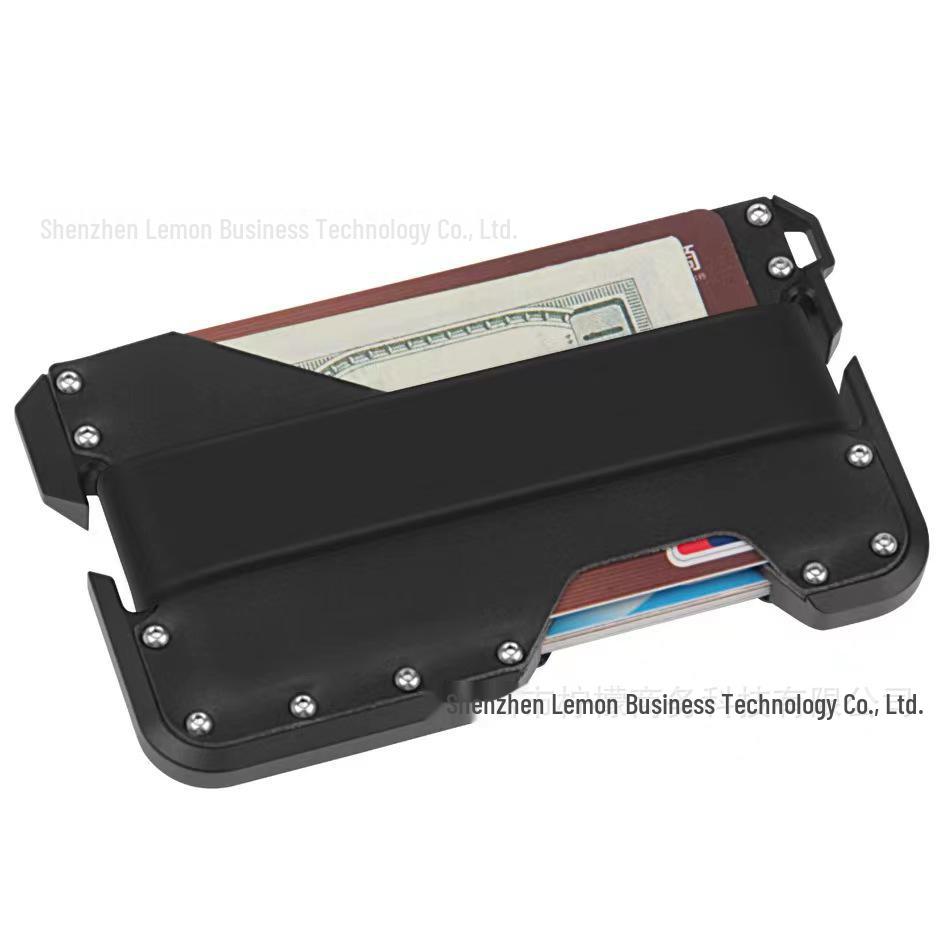 

Многофункциональный держатель для карт из металла с RFID-меткой Dango и кошелек из натуральной кожи