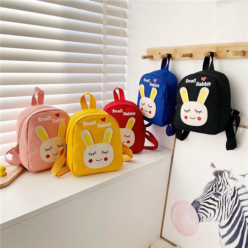 Cartoon Bunny Kids Backpack With Shockproof Canvas For Preschool Girls And Boys