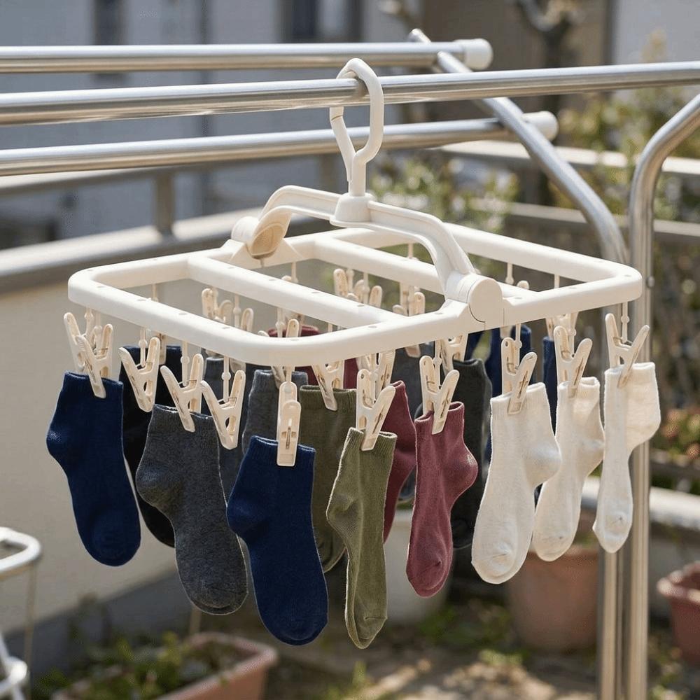 Plastic Socks Drying Clips Windproof Hanging Underwear Clips Sock Underwear Rack Apartment