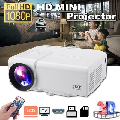 HD 480x320P Mini Portable Projector Native LED WiFi Projector Video Home Cinema 3D HDMI Proyector New