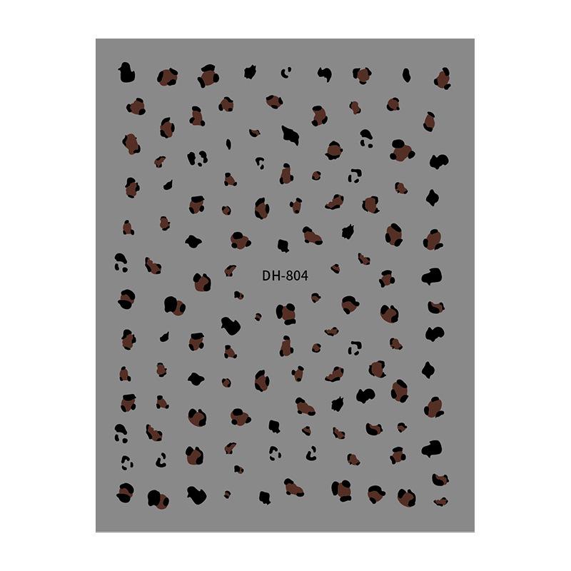 Redanco 3D Leopard Cartoon Nail Art Stickers, Three-dimensional Decals DH-777
