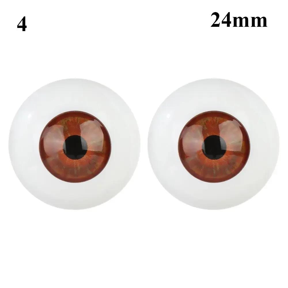 1Pair 22mm 30mm Realistic Half Round Craft Accessories Acrylic DIY Eyeballs Reborn Doll Eyes BJD Mini Easy Use Simulation