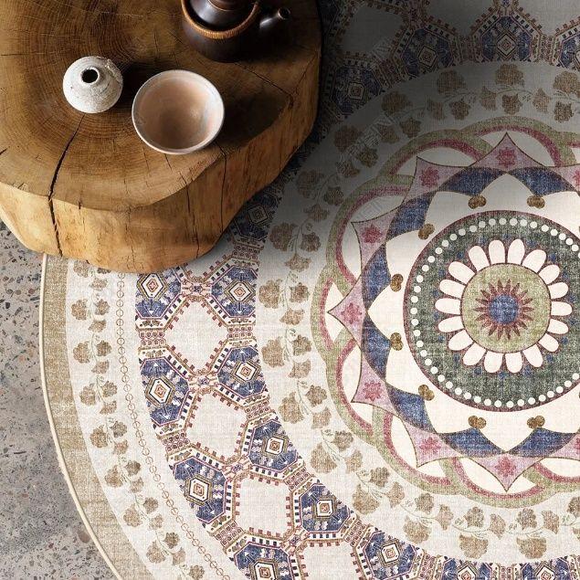 Living Room Circular Carpet French Light Luxury Coffee Table Sofa Cushion Bedroom Bedside Carpet Study Floor Mat