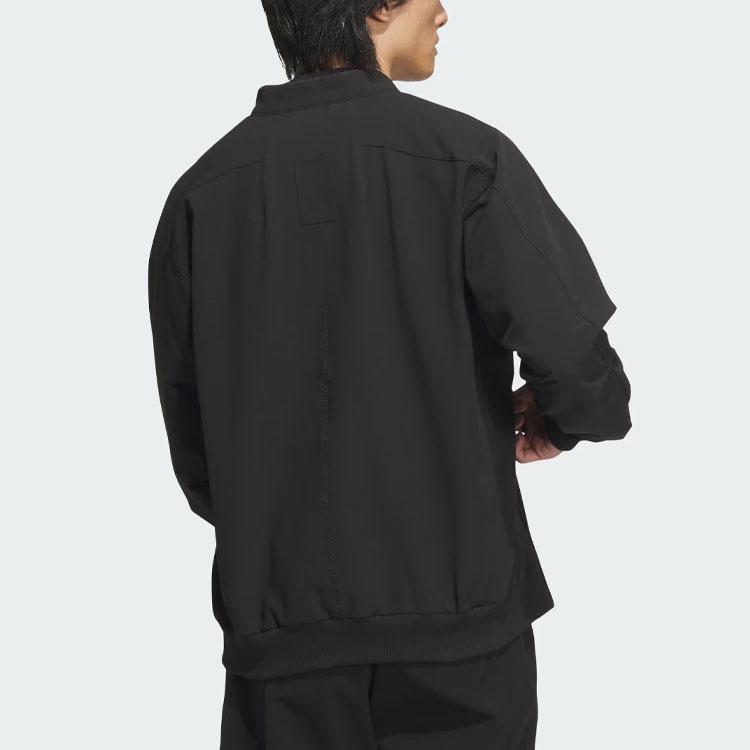 Adidas Must-Have Woven Jacket With Stand Collar And Solid Color Logo Men Outerwear Black IX4282