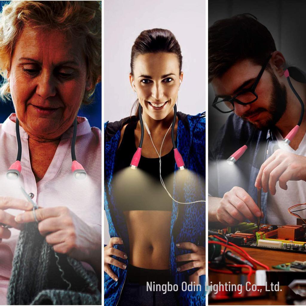 USB Rechargeable Neck Light for Eye Protection - Ideal for Reading, Outdoor Night Running, and Students