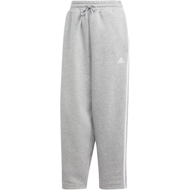 Adidas Mid-Rise Drawstring Fitted Knit Track Pants Women Bottoms Grey IM0247 S