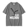 Ilia Malinin Salto Quadruplo Pattinaggio su Ghiaccio Grafica T-shirt Unisex Moda Vintage Manica Corta T-shirt Unisex Puro Cotone T-shirt Streetwear