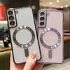 Plating Silicone Clear Magnetic For Magsafe Case For Samsung S26 S25 S24 S23 S22 FE Plus Ultra A56 A36 A26 A06 A16 A55 A35 A15