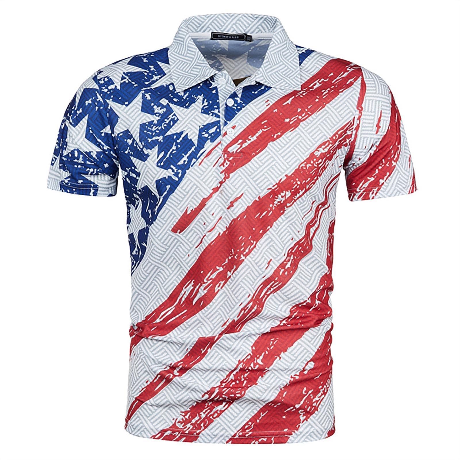 Новая мужская летняя модная повседневная рубашка-поло с 3D-принтом и лацканами — фото 6