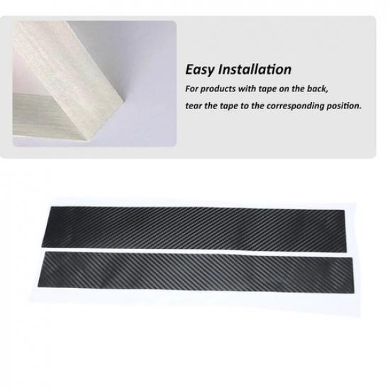 Truck Rear Middle Window Sticker Cover Trim For Dodge Ram 1500 11+ Carbon Fiber