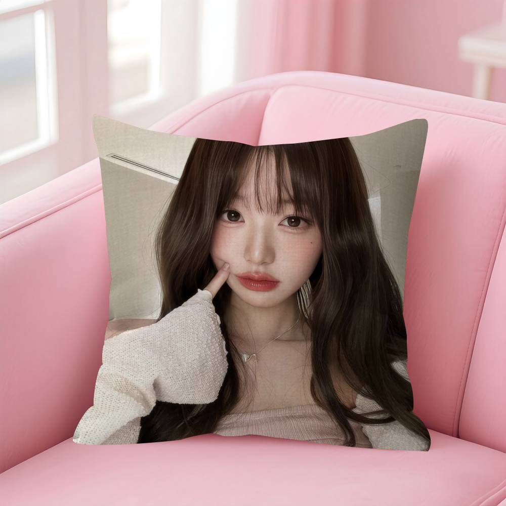 Korean idol Jang beauty W-wonyoung Pillow Anime Pillow Sofa Bed Head Pillow Cover Cushion Cover 45x45 cm Fashion
