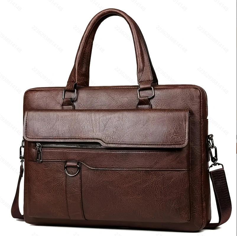 Men's Crossbody Multi-Functional Laptop Briefcase - Large Capacity Handbag