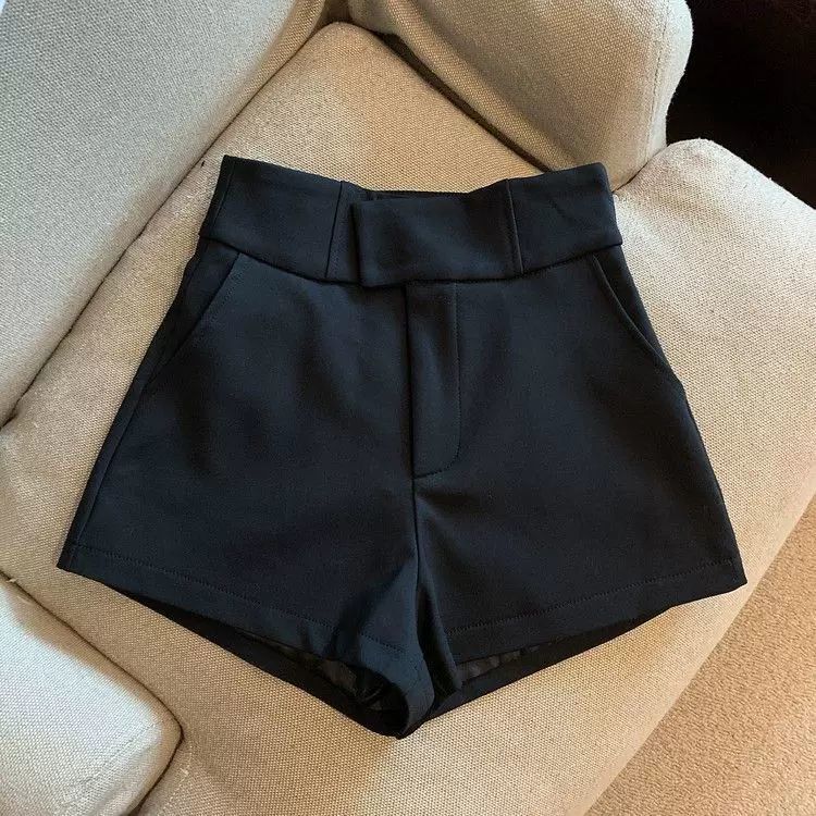 Women's Summer Shorts: High-Waisted A-Line Shorts, Slimming Shorts for Petite Women, Casual Trousers, Wide-Leg Pants