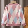 Girls' Casual Knit Cardigan Autumn Children's Sweater Top Coat