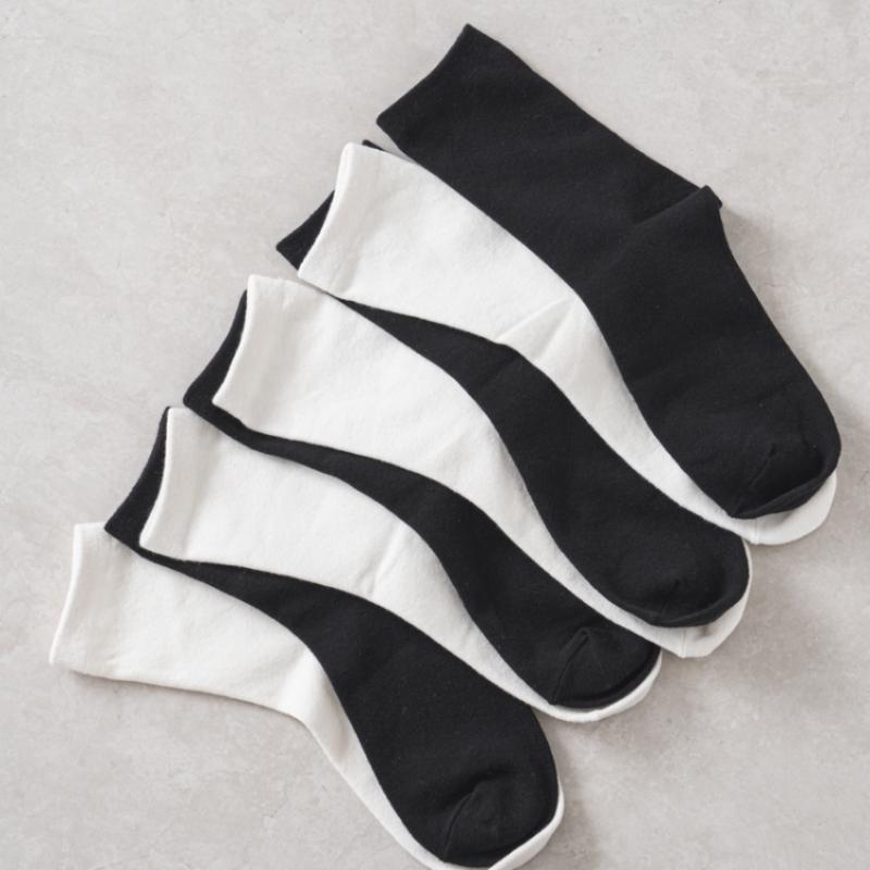 Monfoot Men S baSic Mid Calf SockS White