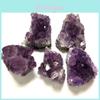 Natural Amethyst Quartz Geode Druzy Crystal Cluster Healing Specimen Decor