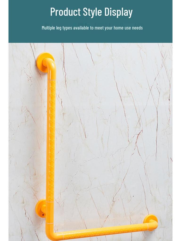 L-Shaped Non-Slip Bathroom Grab Bar for Elderly & Disabled Users