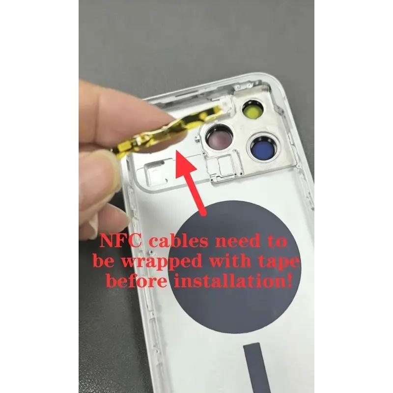 DIY Rám pro konverzi pro iPhone 12 Pro na 17 Pro Zadní sklo Kryt baterie Pouzdro Náhradní díl