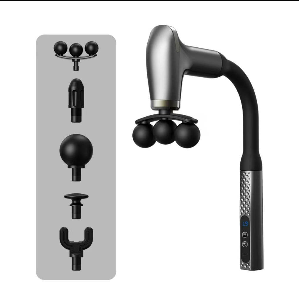 Electric Portable Fascial Massage Gun Upper Lower Back Muscle Relaxation Percussion Pistol Massager Fascia Gun Christmas Gift