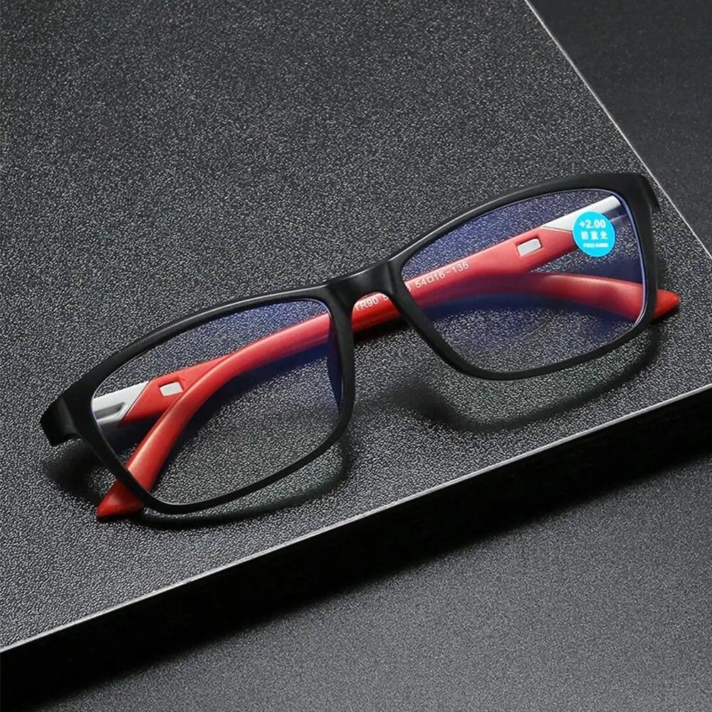 Sportliche quadratische Lesebrille Klassisch ultraleicht Blaulichtfilter Alterssichtigkeit Brille Damen Herren Fernsicht Optische Brille