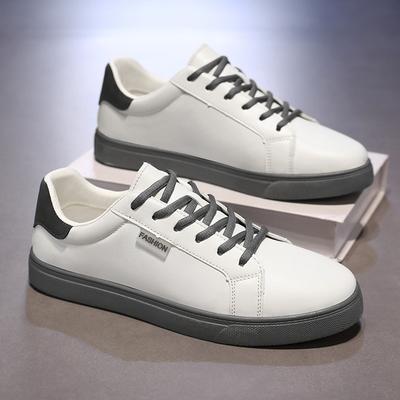 Autumn New Hugh Men's Fashion Board Shoes Pu Leather Breathable Lace-up Sports Men's Shoes Size