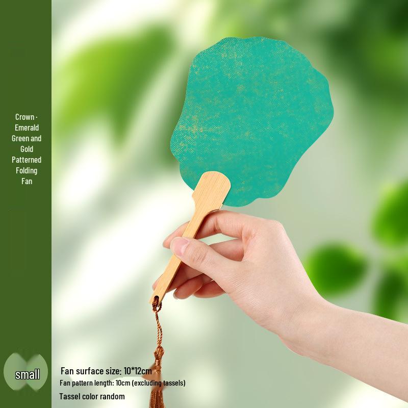 Mini Runder Doppelseitiger Blanko Papierfächer für Handbemalte Aquarell Kalligraphie – Antiker Stil Kinder Personalisierbarer Fächer