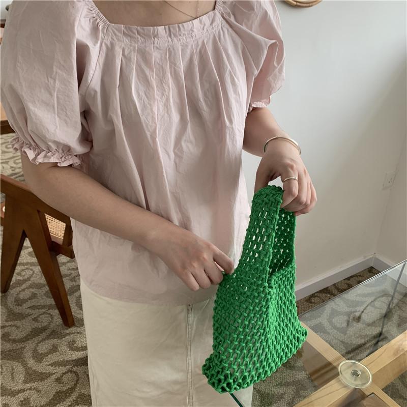 Летняя полая сумка-тоут ярких цветов Yogodlns для женщин — фото 7