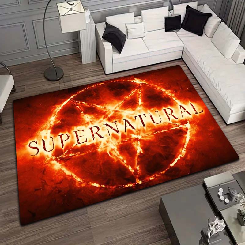 2026new Supernatural Sign Dean Sam Carpet Rug for Living Room Bedroom Home Sofa Decoration,Kids Play Area Rug Non-slip Floor Mat
