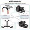HDRIG 19mm Stainless Steel Camera Guide Rod Kit, 40CM Long, Shoulder Mount Support Rod Pair 3988