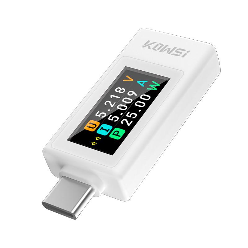 DC Type-C USB Tester Current 4-30V Voltage Meter Timing Ammeter Digital Monitor Power-off Storage Power Indicator Bank Charger