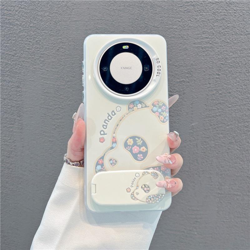 

Flower Panda is suitable for Huawei mate70pro mobile phone case, the new pura80pro matte colored silver mate60. huawei mate70rs