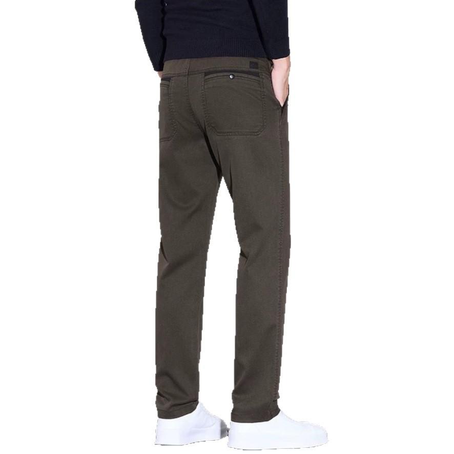 Autumn new four seasons elastic navy blue business slim straight casual pants men's very light pants