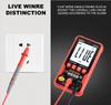 JCD WX666 Digitales Mini-Multimeter Tester Auto Multimetro True RMS Transistor-Messgerät mit NCV Datenhalte 4000 Zählungen Taschenlampe