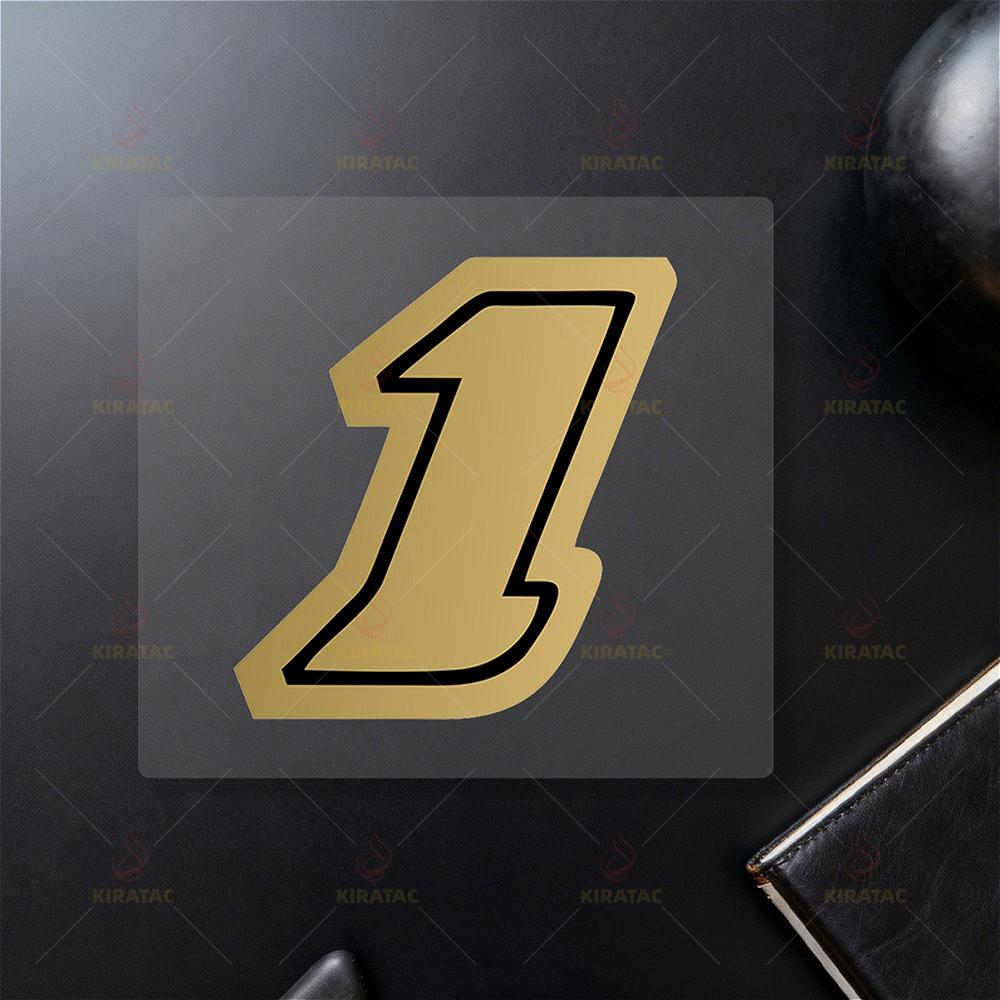 1pc Gold Motocycle Number Stickers Waterproof for Motobike Fuel Tank Fairing Helmet Car Windows Door Scooter Body Vinyl Decals