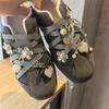 Zwart wit Kristallen strik Schoenveters Bedeltjes voor Sneakers Decoraties Parels liefde Schoenbedel Gesp DIY Schoenen Accessoires 1St/2St