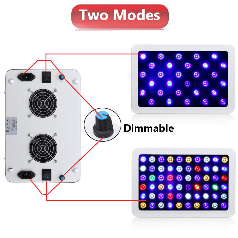 180W 50/60Hz Marine Fish Tank Aquarium Dimmer Lighting Freshwater Saltwater LED Aquarium Dimmable Led Grow Light