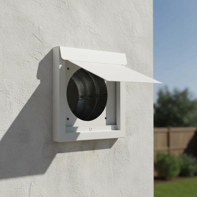 Kryt větracího otvoru sušičky s designem klapky Kovový materiál Navržený spotřebič pro ventilaci proudění vzduchu Velikost 4 palce Vnější kryt větracího otvoru