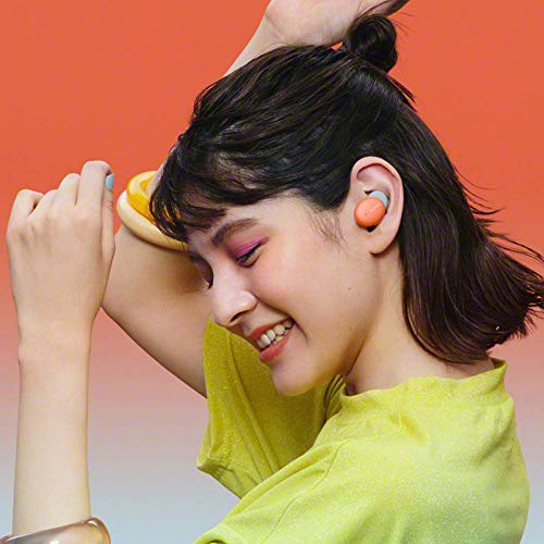 Sony WF-H800 True Wireless Earphones Hi-Res Audio Alexa Built-in 8H Playback Compact Lightweight Microphone Orange 2020 Model