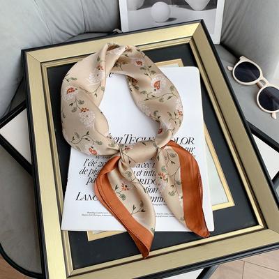 2024 New 70 CM Silk Shirt Decoration Small Square Scarf Fashionable And Versatile Commuting Scarf Neck Protection Scarf