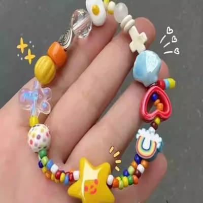 Acrylic Star Beaded Bracelet, Childlike Fun Fashion Versatile Bracelet, Niche Temperament, High-end Jewelry Women