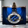1PC Club Brugge KV Custom Name Patterned Flannel Blanket Suitable For All Seasons for Home Decor Warmth and Comfort Gifts Holiday Present
