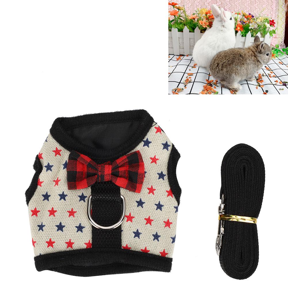 Small Animal Leash Chest Strap Harness Traction Vest for Rabbit Hamster Guinea Pig Pet SuppliesS