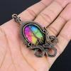 Rainbow Solar Quartz 999 Copper Wire Wrapped Pendant, Handmade Gemstone Pendant Jewelry, Gifts For Wife Brand New Pendant