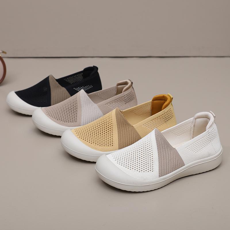 Women'S Summer Shoes New Women'S Shoes Casual Sneaker Colorblock Lightweight Breathable Flat Shoes Mesh Shoes Women'S Shoes