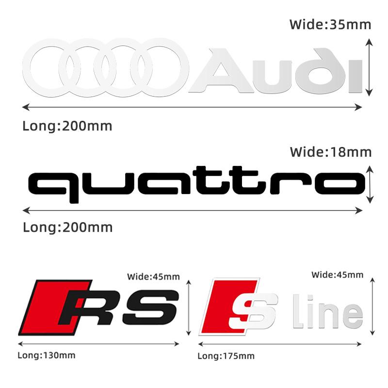 Q8 Car Sticker Body Trunk QUATTRO Decoration Decal Auto Accessories For a8 Sline A1 A2 A3 A4 A5 A6 A7 A8 8P B6 B7 B8 Q3 Q5 Q7