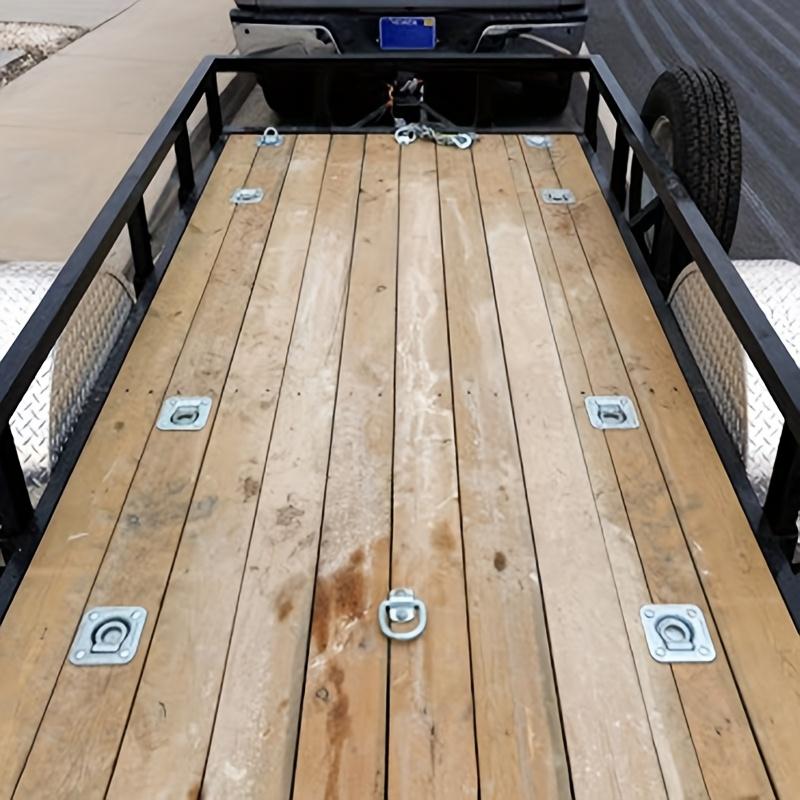 Recessed Trailer Rope Ring Stainless Steel Tie Down D Ring 2000lb Breaking Force Cargo Anchor For Vans Trailers