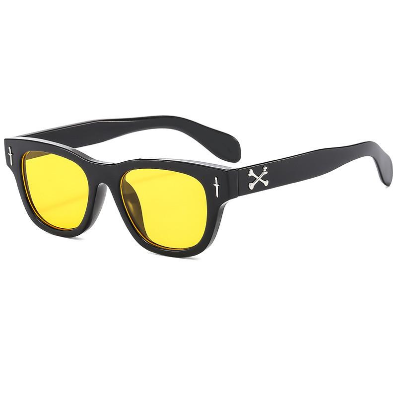 Vintage Square Sunglasses For Men And Women With Uv400 Protection For Outdoor Activities And Driving