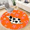 1pc Dalmatian, Floral Chair Carpet for Office Non Slip, Lightweight, Machine Washable Rug for Office Holiday Decor