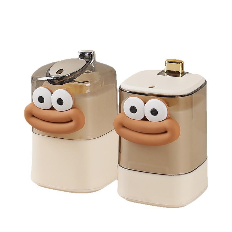 "Zahnstocherspender poppt automatisch heraus, Haushaltsaufbewahrung, Kreatives und niedliches Kunststoff-Zahnstocherglas, Drucktyp-Zahnstocherbox"